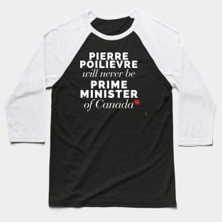 Poilievre Will Never Be PM Baseball T-Shirt